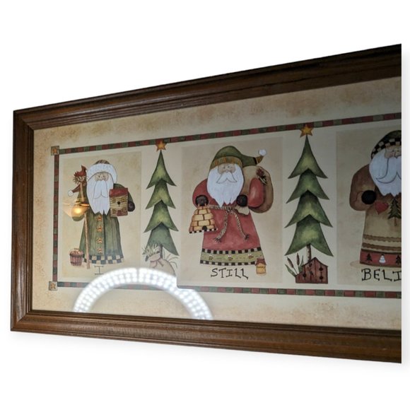 Jo Moulton Framed Christmas Print Santa I Believe - Picture 2 of 12